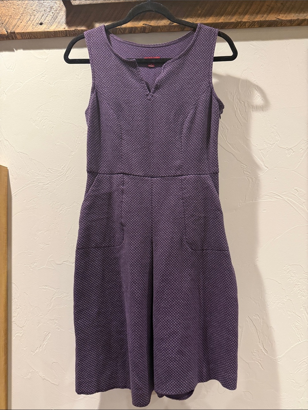 Merona Purple Sleeveless Textured Dress with pockets